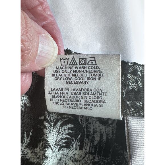Vintage Kathie Lee Black Floral Toile Maxi Skirt Women’s Size 12 Waist 32” - Picture 10 of 10